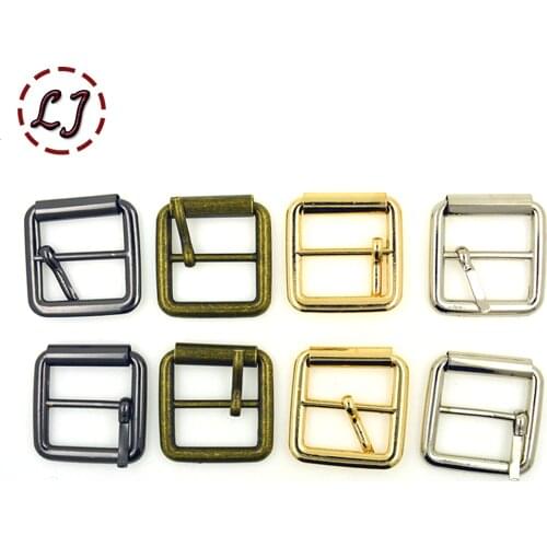 High quality 20pcs/lot 20mm gold silver bronze black iron pipe Square alloy metal shoes bags Belt Buckles DIY sew accessory