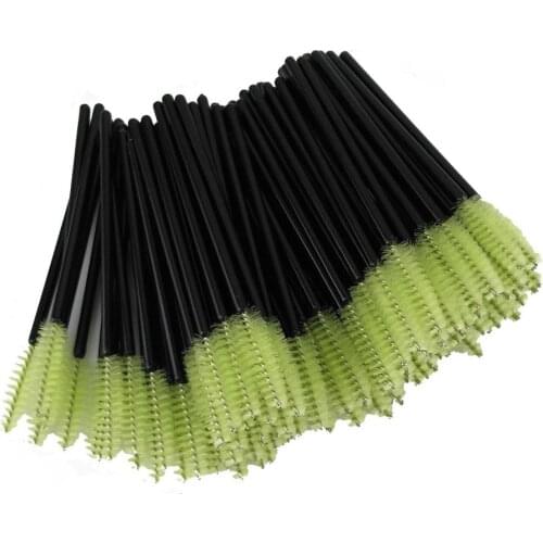Green Eyelash Brushes Makeup Brushes Disposable Mascara Wands Applicator Spoolers Eye Lashes Cosmetic Brush Makeup Tool 500pcs