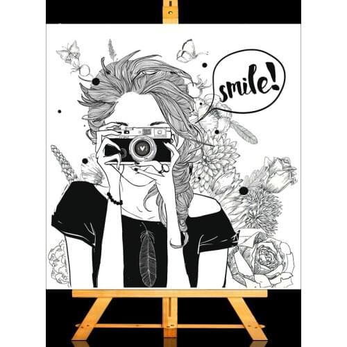 ZhuoAng Girl Taking Pictures Clear Stamps/Card Making Holiday decorations For scrapbooking Transparent stamps 13*13cm