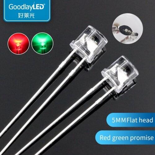 10Bag F5/5mm Flat transparent red green promise long feet