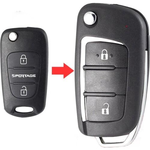 2 Buttons Replacement Modified Flip Folding Remote Key Shell Case For Kia Sportage Fob Key Cover(New Style)