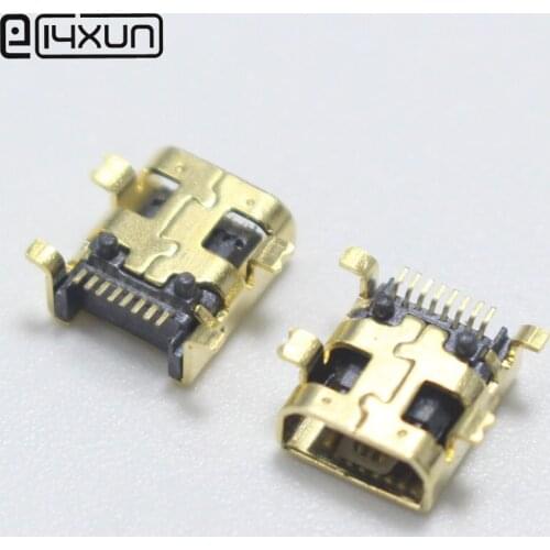 2pcs Mini USB 8 Pin Welding Female jack 8P Gold Plated Connector SMD Plug for Digital Camera