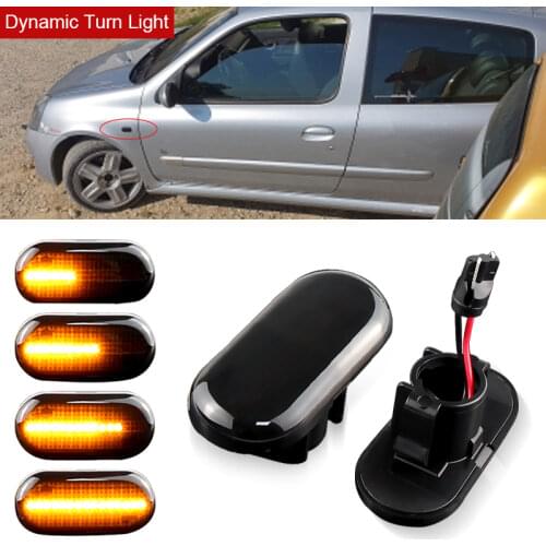 2Pcs Led Dynamic Side Marker Turn Signal Lights For Dacia Logan NP200 Duster Dokker Lodgy Box Express MCV Pickup Car accessories