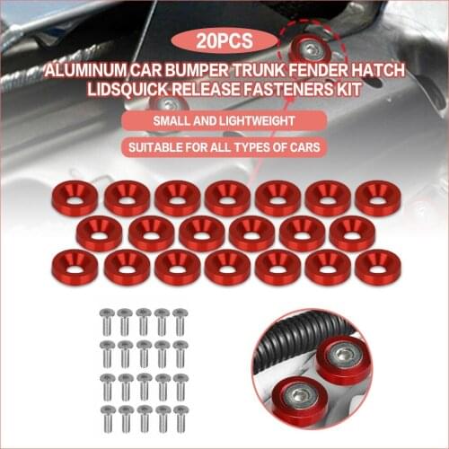 20pcs Trunk Front Bumpers Rear Surrounds Reinforcement Ring Car Bumper Fasteners Reinforced Surrounding Pad Screws