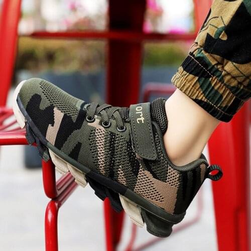 2020 autumn boys fashion cool man Army Camouflage children shoes soft Light Anti-slippery Wear-resistant kids Training shoes