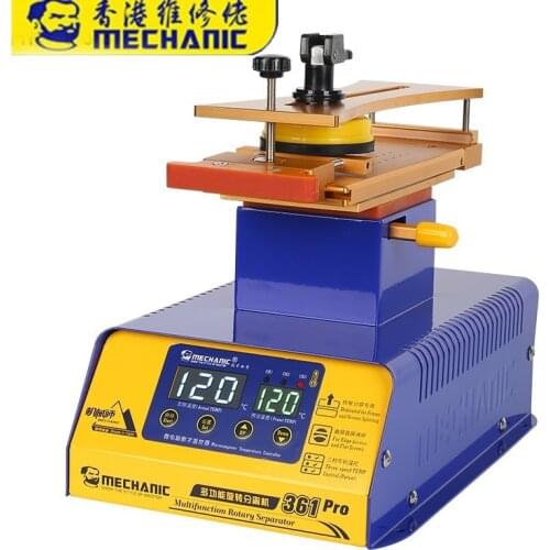 360° Rotation 8 Inch Separator MECHANIC 361 LCD Screen Separator Built-in Double Vacuum Pump Dual Screen Digital Display