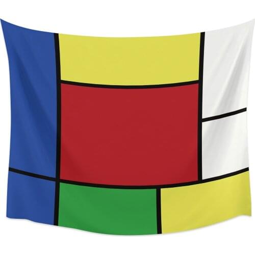 Abstract Geometric Block Color Wall Tapestry Home Wall Decor Tapestry Bedroom Tapestry Wall Hanging Picnic Mat Yoga Mat