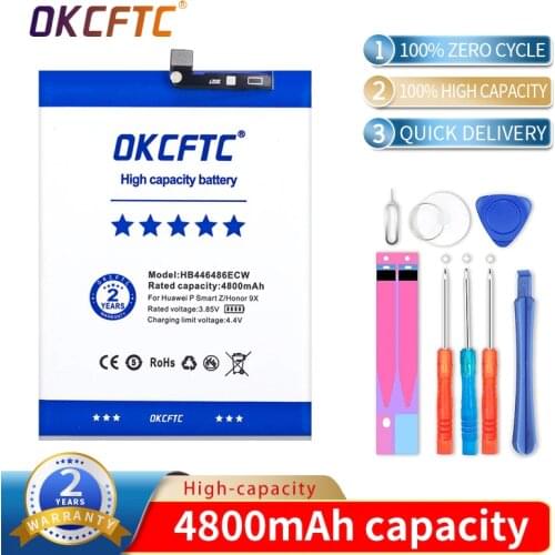 OKCFTC 4800mAh HB446486ECW Battery for Huawei P smart Z/honor 9X/honor 9X Pro/Nova5i/Enjoy 10 Plus
