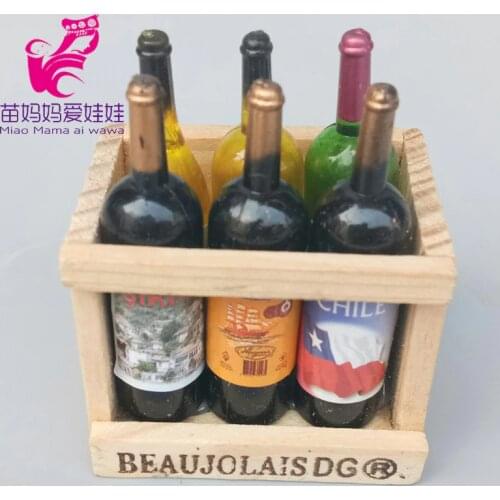 Doll house accessories Mini food 1/6 1/8 1/12 BJD doll Kitchen pots pans dishes glasses wine bottle box for barbie doll