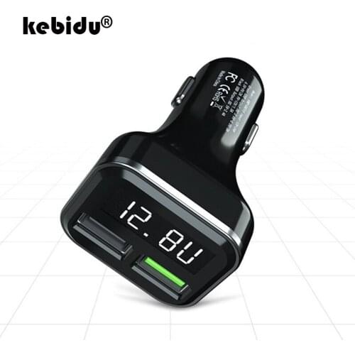 Kebidu Dual USB Car Charger Quick Charge 3.0 Mobile Charger For Samsung Xiaomi Huawei QC 3.0 Fast Charging Car Phone Charger