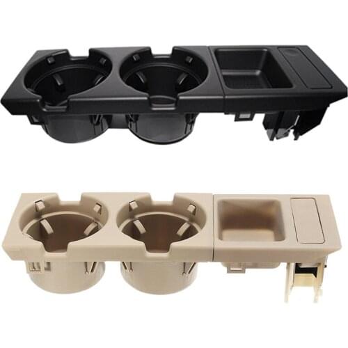 Car Center Console Water Cup Holder Beverage Bottle Holder Coin Tray For Bmw 3 Series E46 318I 320I 98-06 51168217953 Black