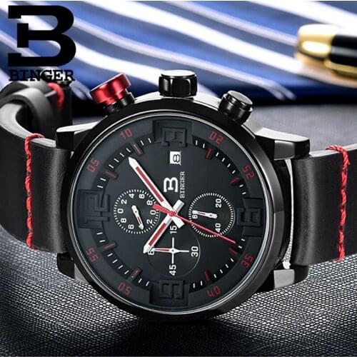 Relojes 2019 Watch Men BINGER Fashion Sport Quartz Clock Mens Watches Top Brand Luxury Waterproof Watch Relogio Masculino Gift