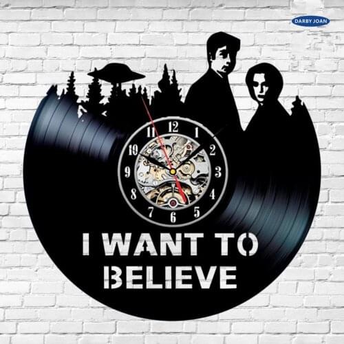 The X Fichiers Vinyl Record Watch Office Black Wall Clock Art Movies Handmade saat
