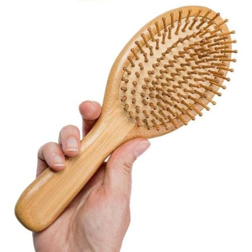 Premium Wooden Bamboo Hair Brush Improve Hair Growth Wood hairbrush Prevent Hair Loss Comb Bamboo Comb Teeth