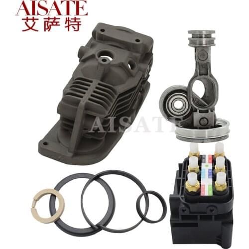 For Mercedes-Benz W164 X164 Air Compressor Cylinder Piston Rod Piston Ring Solenoid Valve Block Repair Kits Accessories For Car
