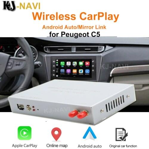 For Peugeot C5 207 2014-2016 with Android Auto Mirror Link AirPlay Car Play Function Wireless Apple CarPlay