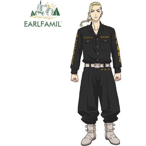 EARLFAMILY 13cm x 4.6cm Auto Car Sticker for Tokyo Revengers Anime Personality Decal Windows Laptop Vinyl Car Accessories