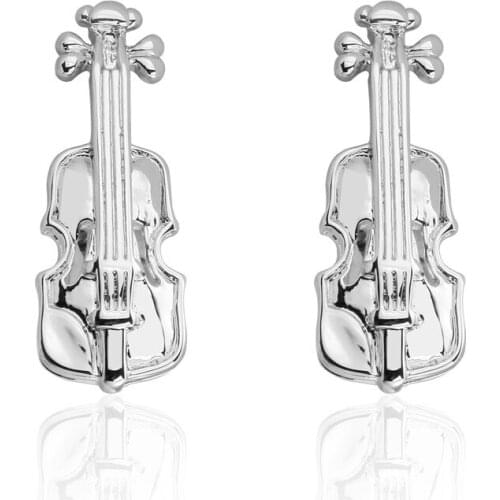 French Cufflinks for Mens Jewelry Luxury Silvery Guitar Brand Cuff Links bouton de manchette gemelos para camisas