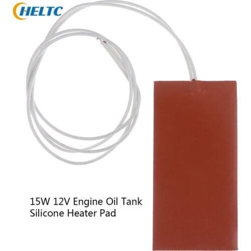 DC 50X100mm 15W 12V Flexible Waterproof Silicon Heater Pad Wire Heater Engine Block Oil Pan Hydraulic Tank Heating Plate Mat