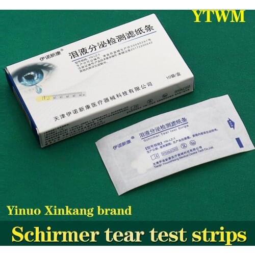 YiNuoXinkang Medical Ophthalmology Tear Detection Filter Paper Artificial Test Strip Tears Secrete Fluorescein Sodium Test Paper