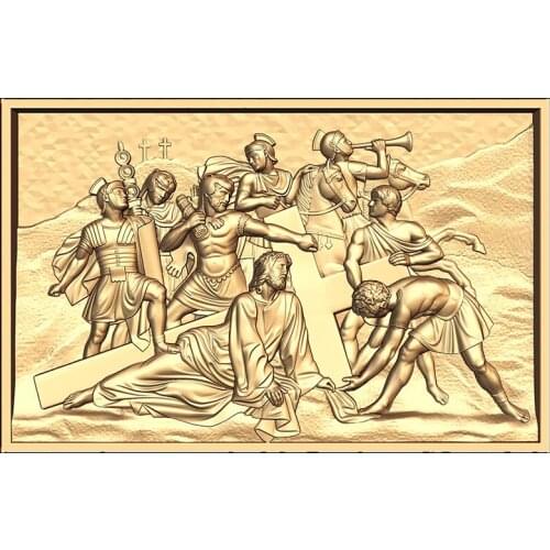 3d STL Model for CNC Router 3d Printer Laser Engraving Artcam Aspire Cut3d Religion Relief