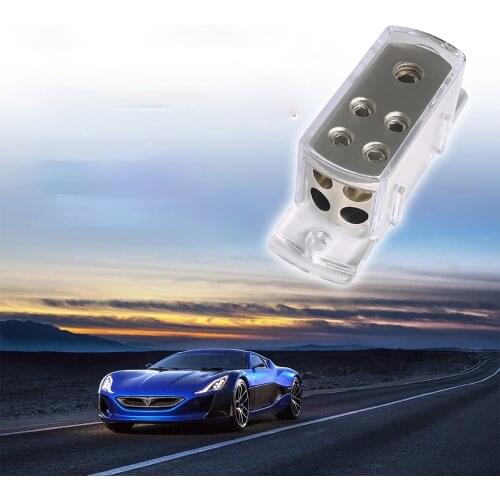 Car Audio Modification Electronics 4-Way Car Audio Power/Ground Cable Splitter Distribution Block Stereo Amp Audio Splitter