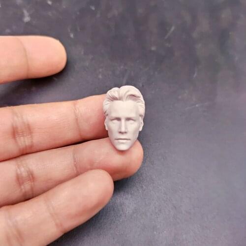 Unpainted 1/12 Constantines Keanus Reeves 6-inch Head Carved White Model for 6" Action Figure Body Doll