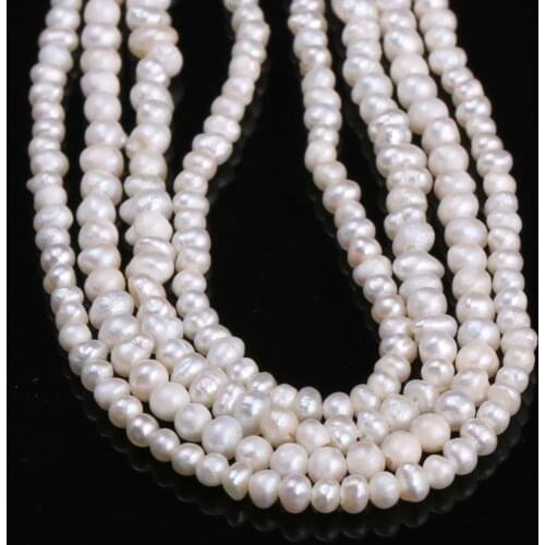 New Freshwater 100% Natural Irregular White Pearl Used in DIY Jewelry Women Provide Best Birthday Gift size 3-4mm