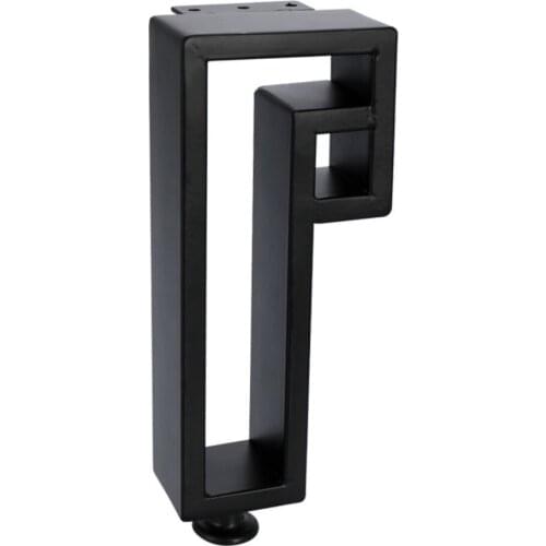 Pack of 2pcs) Black Furniture Stand Legs Iron finish Bathroom Cabinet Leg Table Sofa Bed Feet H=200mm