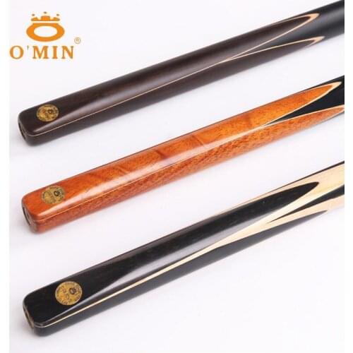 O'min 3/4 Piece Cue Snooker Cue Handmade Billiard Cue Stick with Case with Extension 9.8 mm 11mm Tip for Black 8 Nine Ball 2019