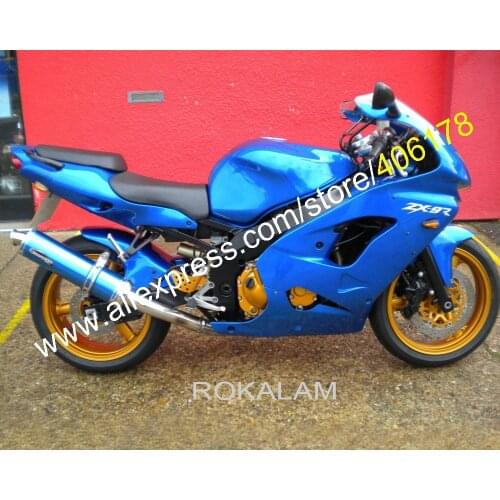 Free Custom Fairing For Kawasaki Ninja ZX-9R 98-99 ZX9R ZX 9R 9 R 98 99 1998 1999 All Blue ABS Motorcycle Fairing Kit