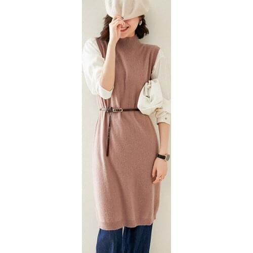 Adishree woman winter 100% Cashmere sweaters autumn knitted Pullovers dresses High Quality Warm Female thickening Turtleneck