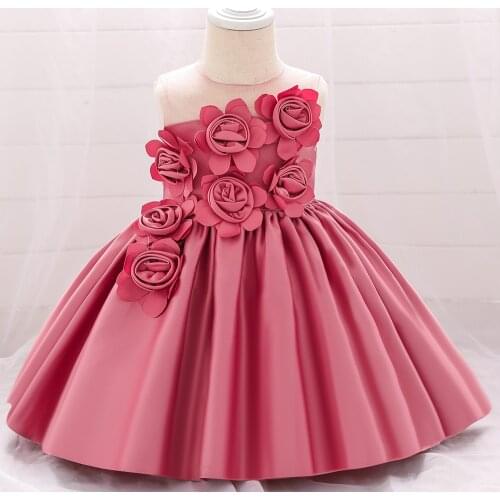 Wedding Flower First Celebration Girls Dress Birthday Christening Princess Baby Girl Dress Evening Party Gown Dresses L5068XZ