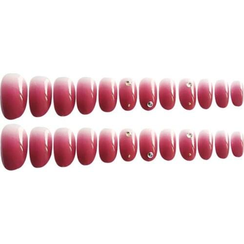 Pre-designed Elegant Fake Nails Short Oval Nails DIY Press on Art Tips 24pcs