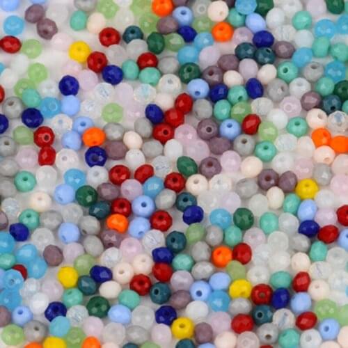 STENYA Mix Color Needlework Crystal Czech Beads Bicone Rondelle Faceted Jewelry Spacer Earring Charm Bracelet Sewing Accessories