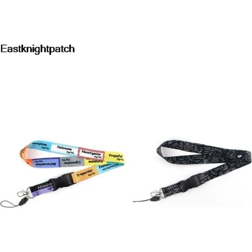 E1825 Funny Cartoon Chemistry Lanyard For keys Hang Ropes Phone Badge Holder Neck Straps Best Gift for Women Men