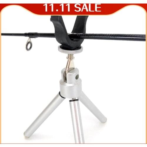 Folding Ice Fishing Rod Holder Small Triangle Bracket Winter Ice Fishing Pole Fishing Tackle Fishiing Pole Tripod Stand