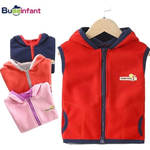 Warm vest for boys girls fleece vest autumn kids sleeveless jacket sports waistcoat toddler hoodie teen children clothing 2-12T