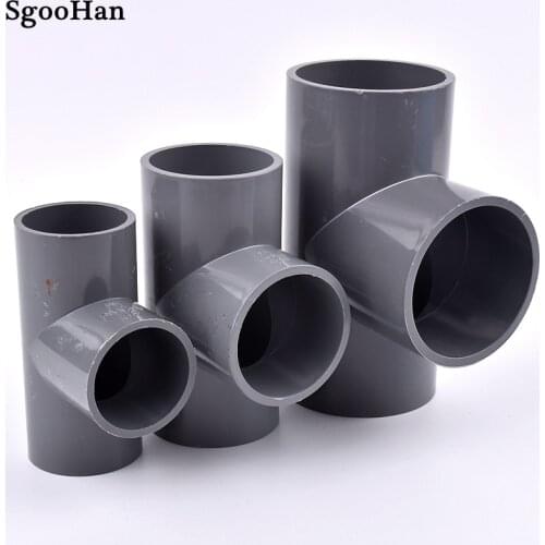2~20pcs 20~63mm PVC Pipe Equal Tee Connector Garden Irrigation Planting Frame Aquarium Fish Tank Tube Watering Adapter Fittings