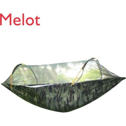 Travel Hammock Anti-Mosquito Breathable Wide Comfortable Aluminum Alloy Material Lightweight Single Double Outdoor Camping Tent
