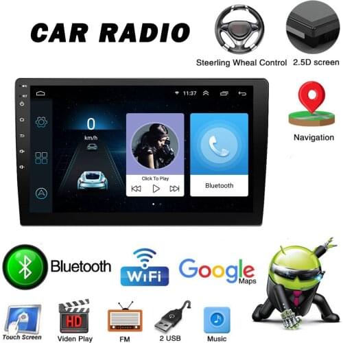 Universal 10" Car Radio DSP Stereo Multimidia Video Player Car CPS Navigation Head Unit Carplay Bluetooth IOS/Android Link MP5