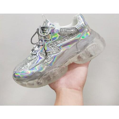 2019 autumn Brand Women Sneakers Fashion Thick Sole Female Platform Shoes Height Increasing Chunky Women Casual Shoes C2-11