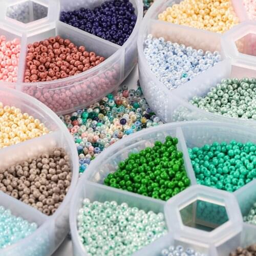 1Box Czech Charm Glass Seed Beads Crystal Spacer Glass Bead For DIY Jewelry Making Bracelet Crafts Accessories Set about 4800pcs