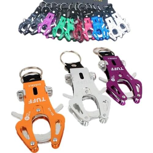 1Pcs Outdoor Multi-function Portable Carabiner Climbing Chain Buckle Tiger Hook Exquisite Colors Random Hanging Durable Cli F3C8