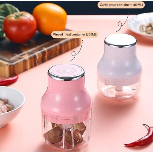 100-250ML Wireless Electric Household Food Supplement Cook Machine Portable Garlic Masher Mini Meat Grinder Baby Food Supplement