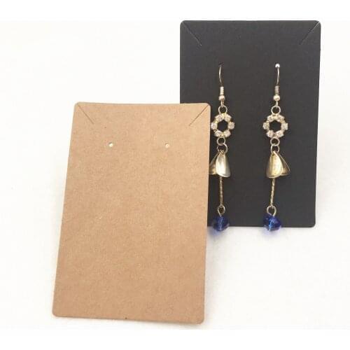 100Pcs 9x6cm Kraft Necklace Vintage Classic Cards and Earrings Card for Fashion Jewelry to Pack girl Jewelry Ornament