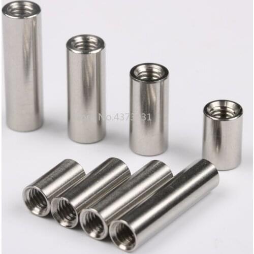 20pcs lot M4 screw connect rod knife Handle screw Cylindrical Nuts Connecting pipe rivet M4 Thread