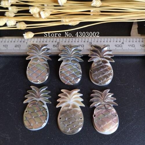 30pcs/lot 20x31mm Natural Pineapple Mother of Pearl shell for DIY Jewelry Natural Pineapple MOP Pearl shell Beads for Bracelet