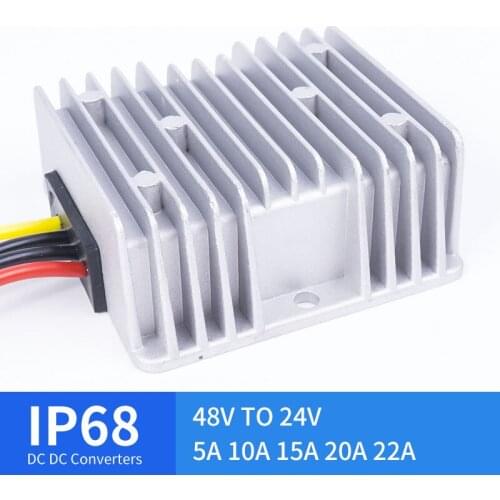48V TO 24V 5A 10A 15A 20A 22A DC DC Converter Waterproof Buck Converter Voltage Regulating Power Module CE Certification