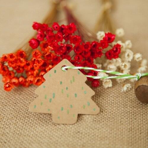 50Pcs DIY Kraft Paper Tags Brown Lace Multi shapes Label Luggage Wedding Note Blank price Hang tag Kraft Gift Wrapping Supplies